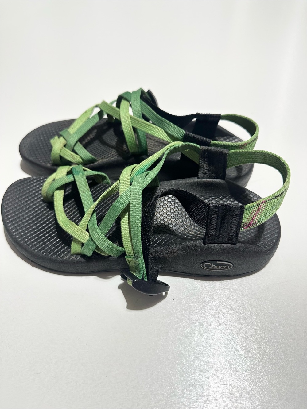 Chaco Women's Green and Black Webbing Sandals - Picture 2 of 3